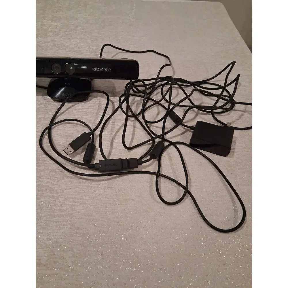Official Microsoft Xbox 360 Kinect Motion Sensor Bar Black Model 1414 Tested
